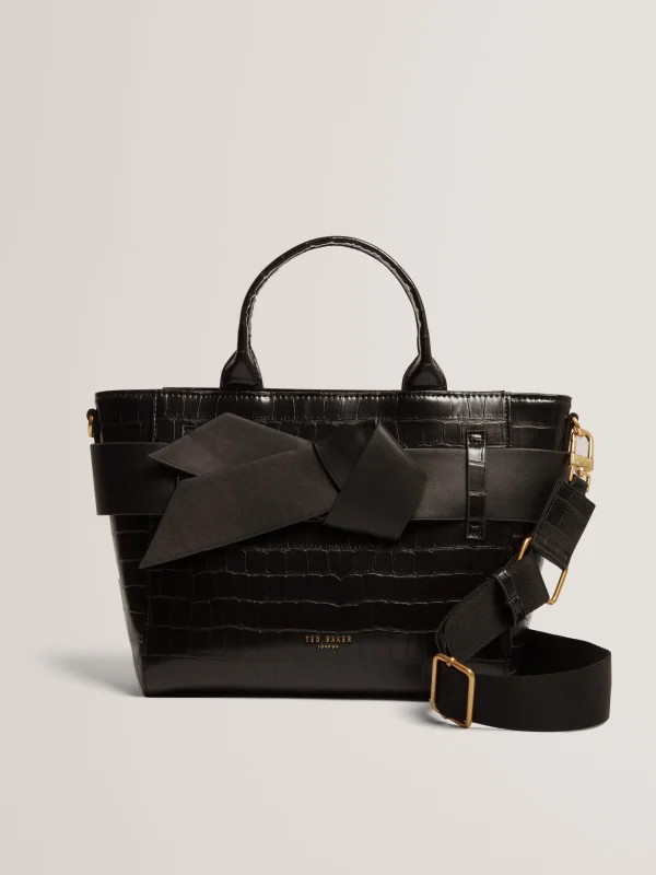 Ted Baker JJOSIA Croc Bow Detail Crossbody Tote Bag