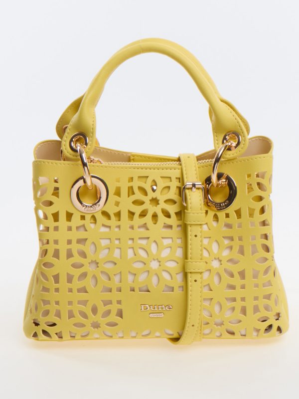 Dune  Yellow Cut Out Crossbody Bag