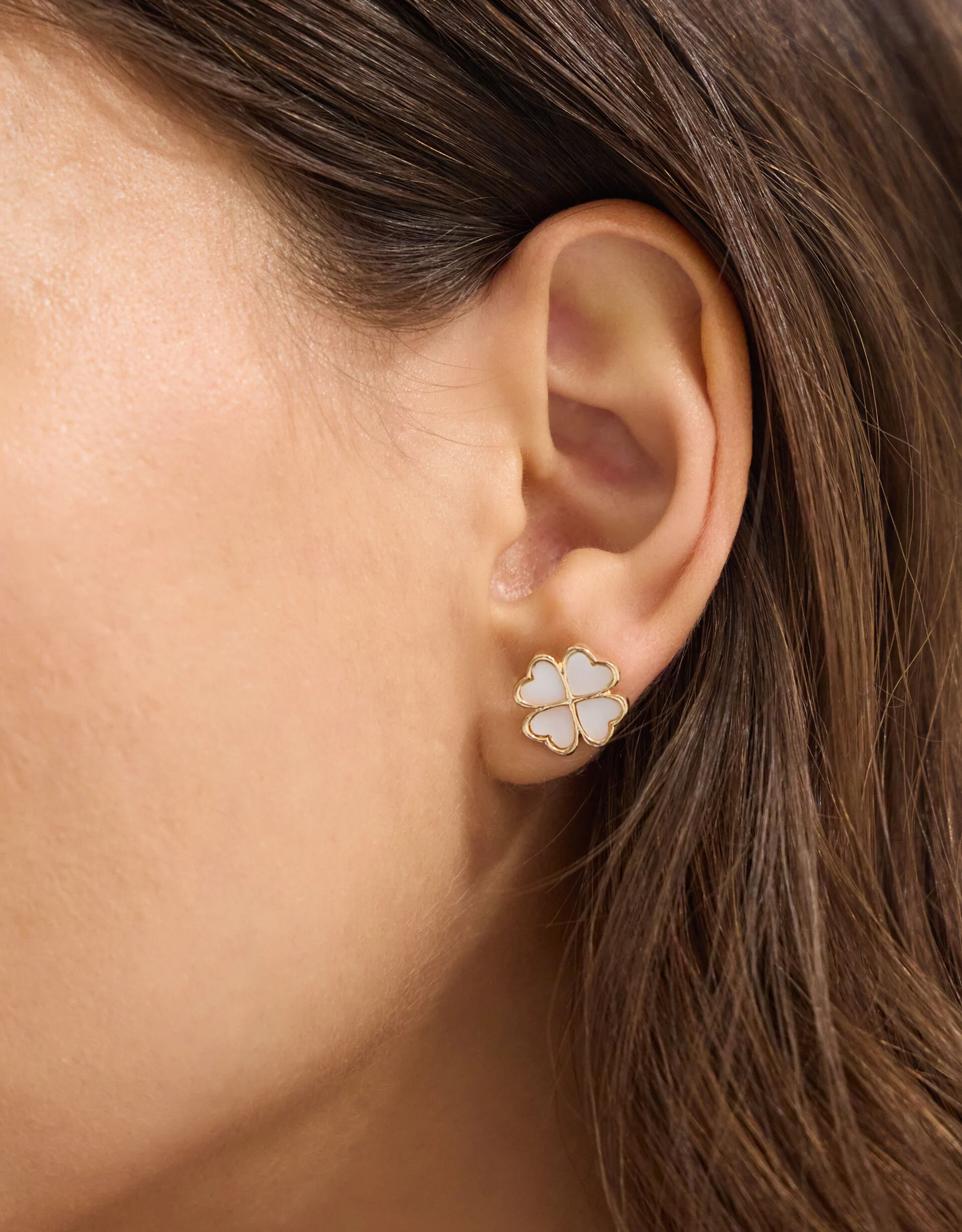 Lucky Clover stud earrings by Accessorize UK - Image 3
