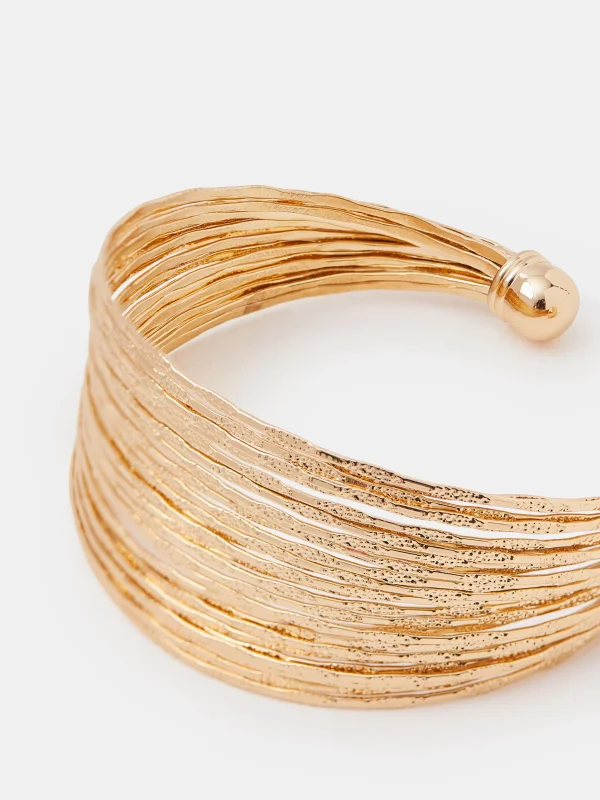 Textured Wide Cuff Bracelet